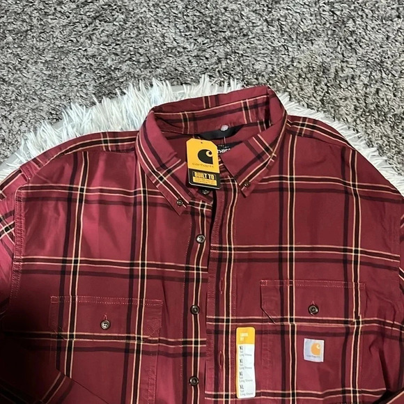 New! Carhartt plaid shirt size XL tall - Picture 2 of 16